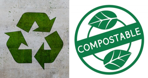 Recycle vs compostable Getty