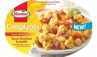 Hormel Foods has launched Compleats Breakfast, a line of shelf-stable microwaveable meals with real egg.