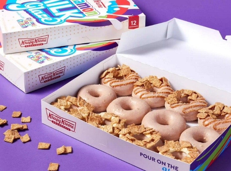 The extremely limited trip of Cinnamon Toast Crunch-infused doughnuts. Pic: Krispy Kreme