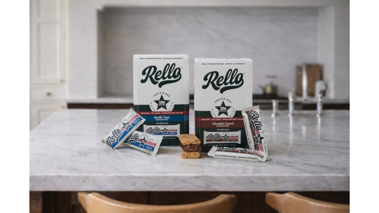 Rello bars are free of seed oils and artificial sweeteners, sugar alcohols and fillers.