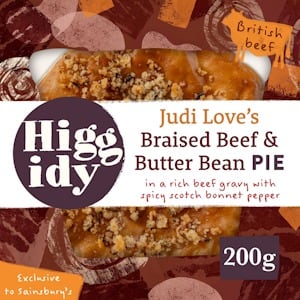 Higgidy x Judi Love's Braised Beef & Butter Bean Pie