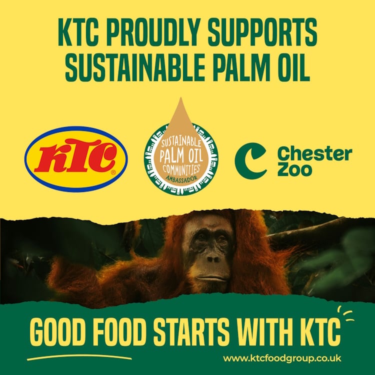 KTC Edibles has joined Chester Zoo’s Sustainable Palm Oil Communities Ambassador Programme