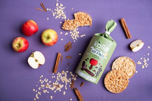 Kallø warms up better-for-you snacking with apple and cinnamon puffed oat cakes