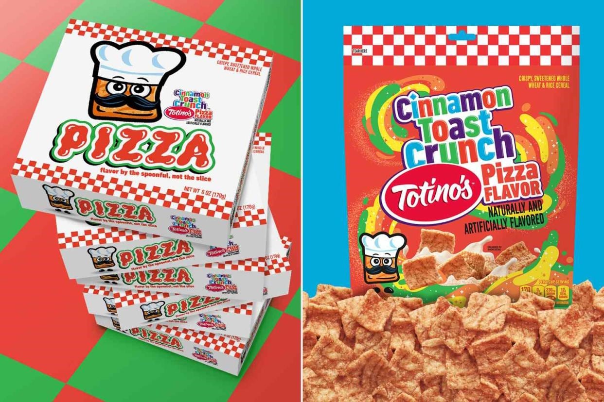 Cinnamon Toast Crunch x Totino's Pizza flavoured cereal