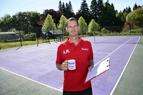 Andy Murray steps into his new role as the official Walkers Spectator Coach