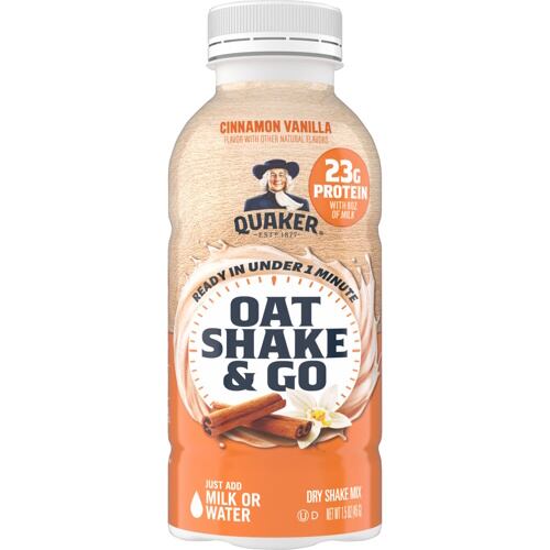 Quaker Oat Shake & Go Cinnamon Vanilla flavour