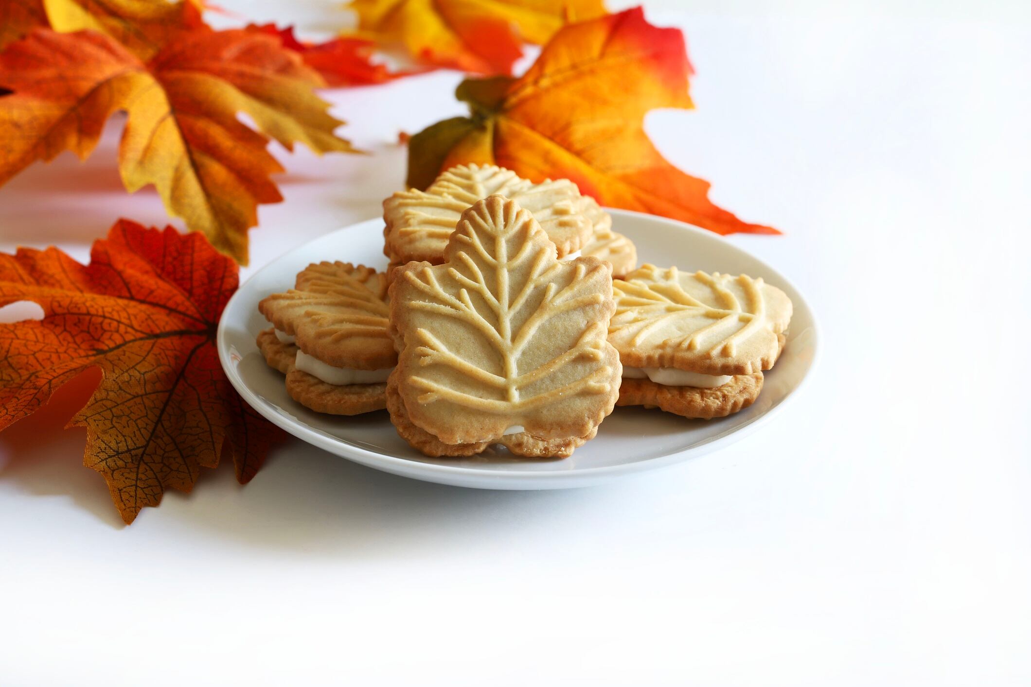 Maple leaf-shaped cookies
