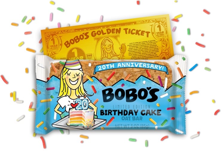Bobo's Birthday Cake Oat Bar