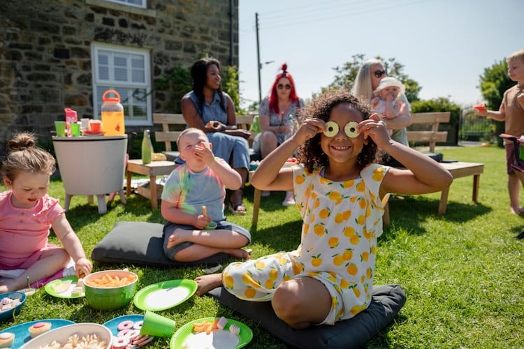 Kids having fun at a picnic