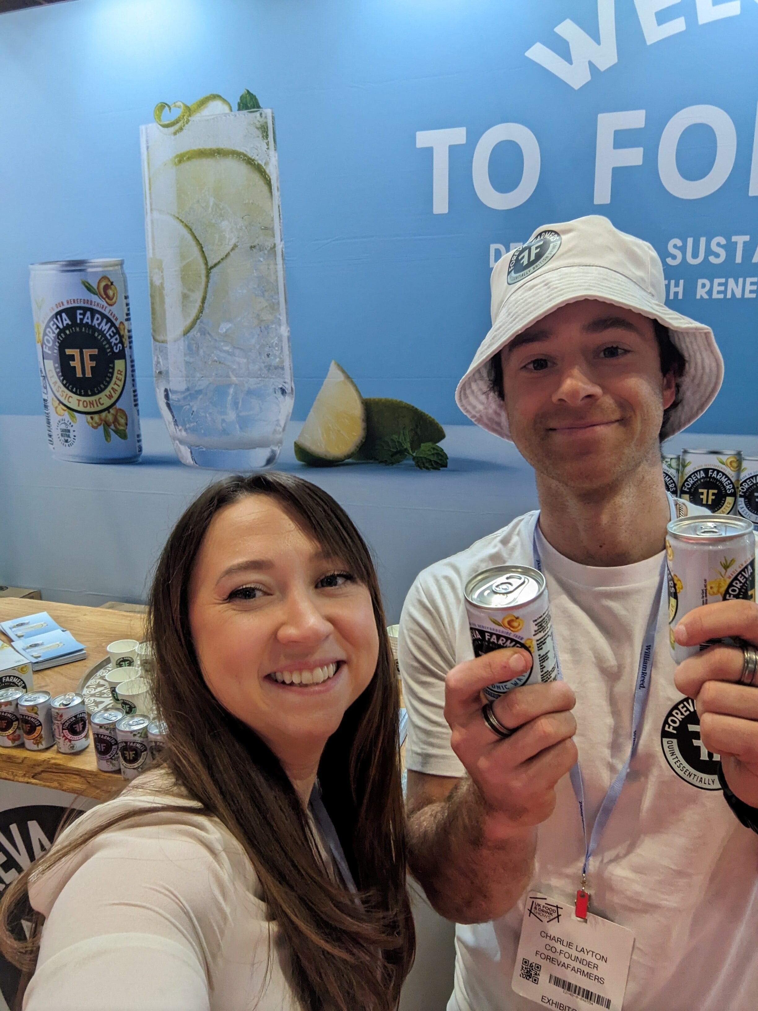Charlie Layton, co-founder of Forevafarmers with Bethan Grylls, Food Manufacture