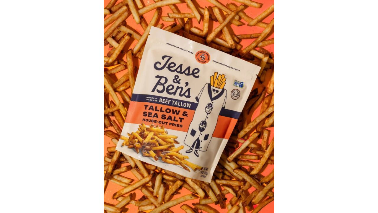 Jesse & Ben’s touts its short ingredient list of potatoes, grass-fed beef tallow and sea salt.