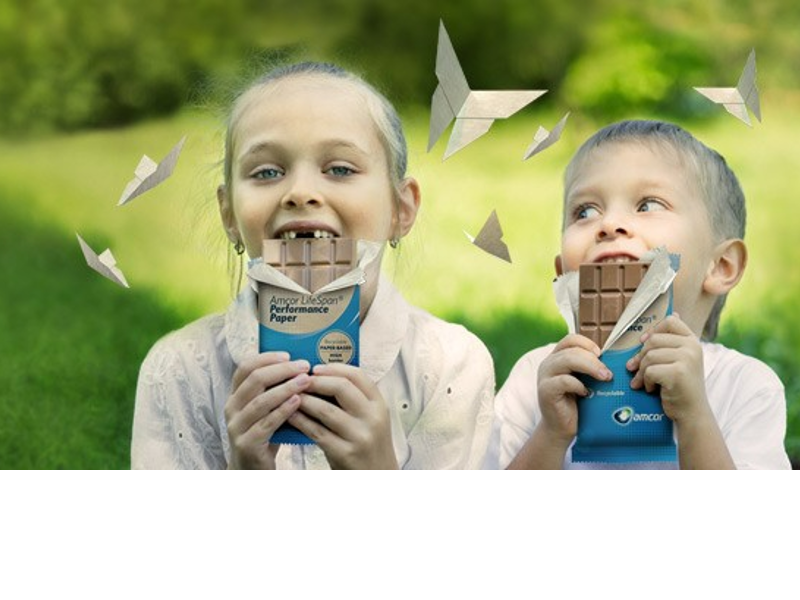 Amcor introduces green paper packaging for confectionery industry