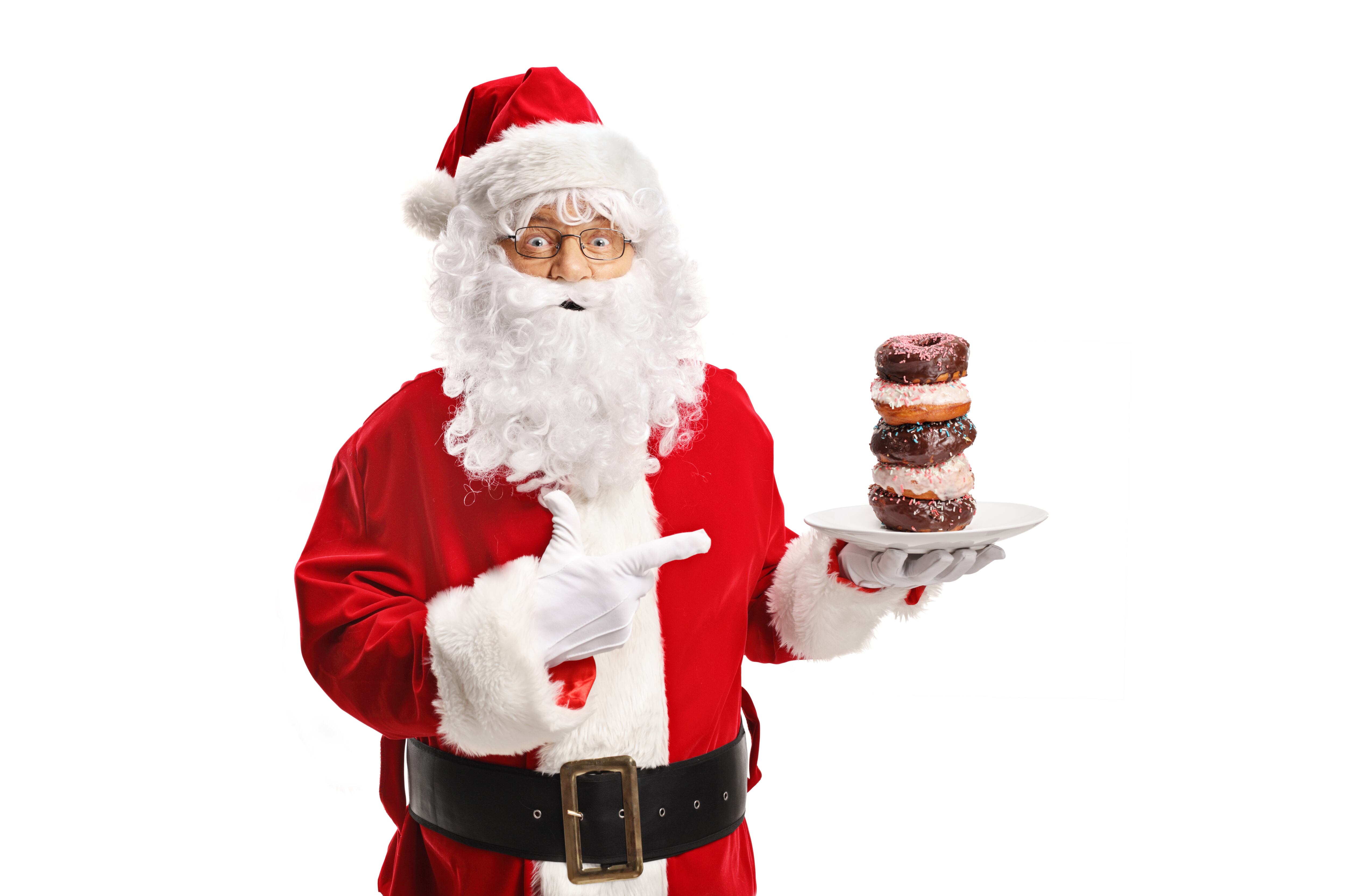 Santa loves doughnuts