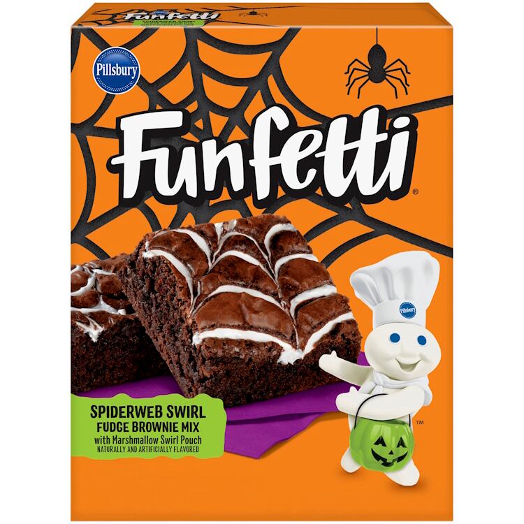 Funfetti Spiderweb Swirl Fudge Brownie Mix