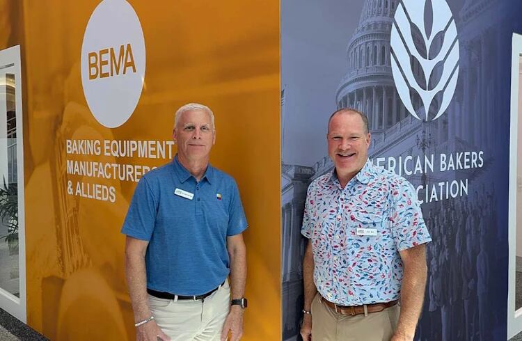 Kerwin Brown, CEO & president, BEMA, with Eric Dell, CEO & president, ABA