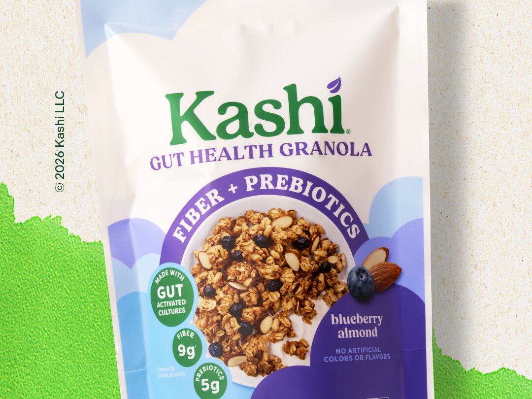 Kashi is targeting digestive wellness with a new granola formulated with fiber, prebiotics and gut-activated cultures.