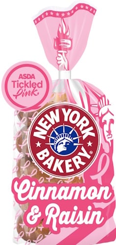 New York Bakery Tickled Pink Cinnamon & Raisin Bagels