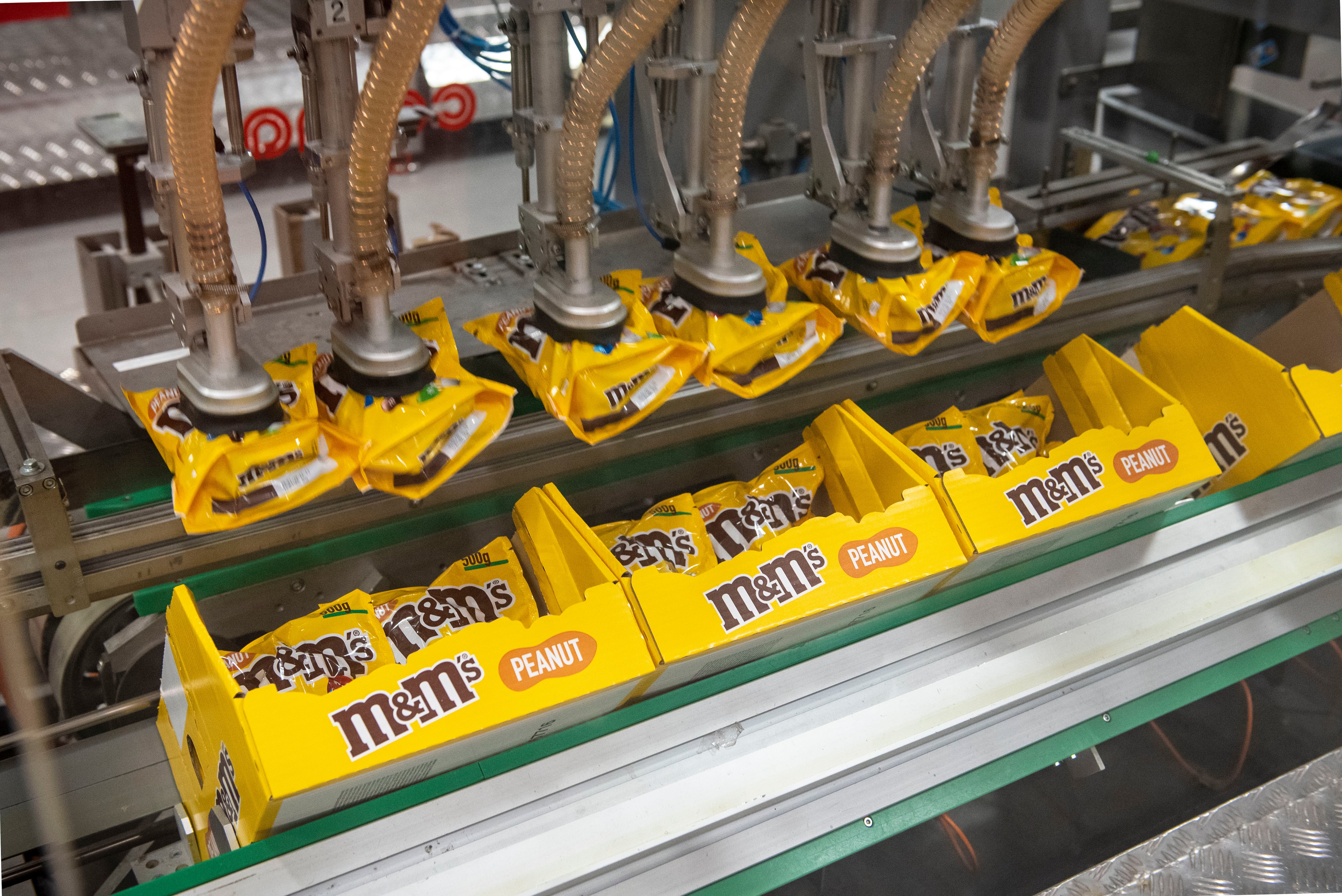 Mars Inc M&M's packing line