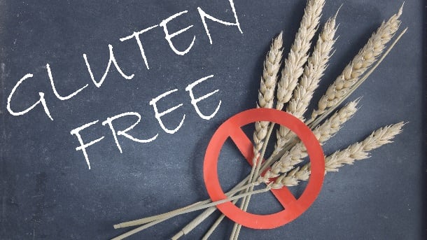 Ears of wheat with gluten-free sign