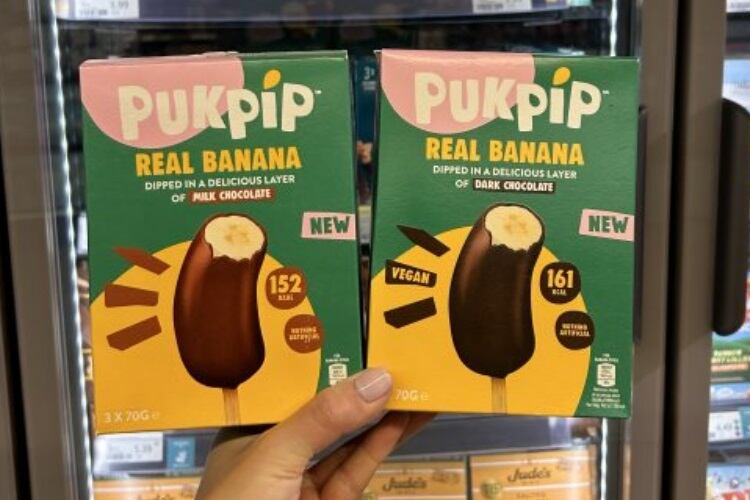 Pupkip's frozen bananas dipped in chocolate