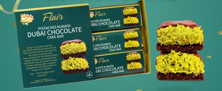 Dofreeze’s Flair Pistachio Kunafa Cake Bar
