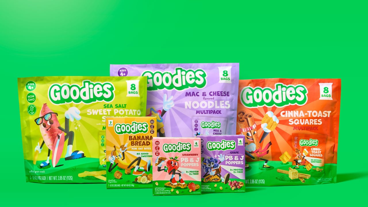 The six-SKU lineup of clean-label snacks includes bars, poppable snack bites, potato sticks, cheese bites and cinnamon squares.