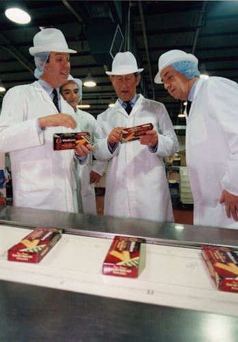 King Charles at the Walker's factory