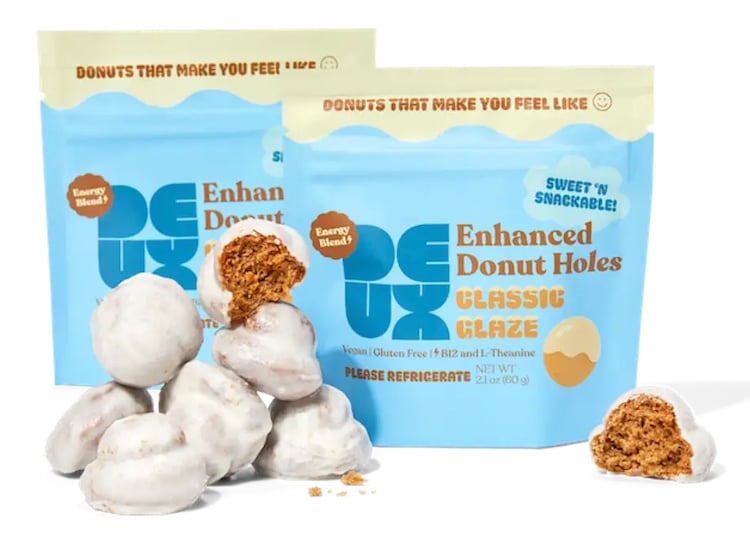 Deuxnuts, launched by functional cookie dough brand Deux, adds L-theanine and B12 to an indulgent baked format aimed at focus-forward snacking rather than stimulation.