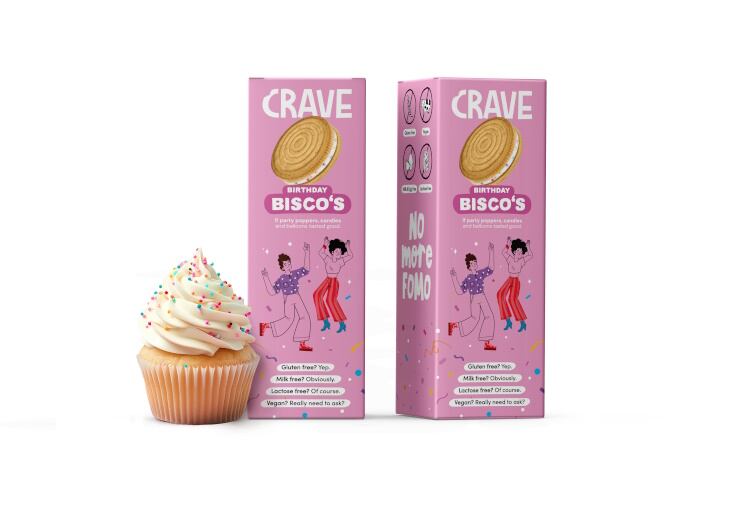 Crave's dunkable cookie sandwich biscuit