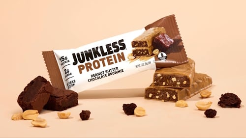 Junkless Peanut Butter Chocolate Brownie bar