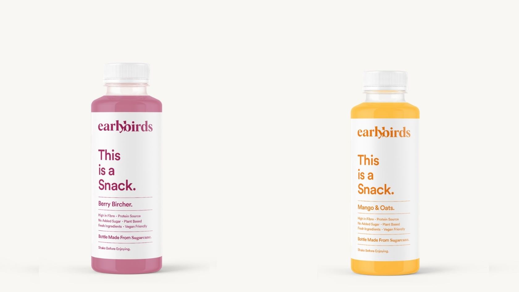 Earlybirds snacking drinks to launch plant-based packaging with sugarcane lid