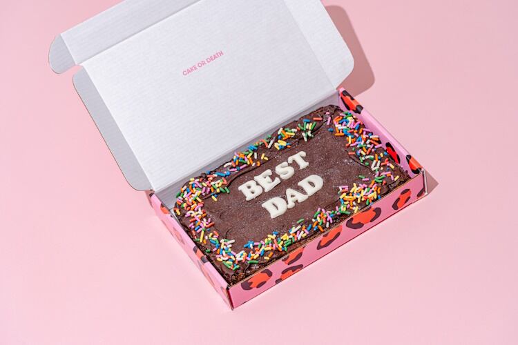 Cake or Death Father's Day brownies