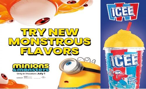 ICEE and Dippin' Dots Minions & Monsters tie-in
