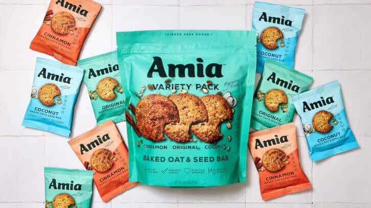 Amia's snack bars are formulated with migraines in mind