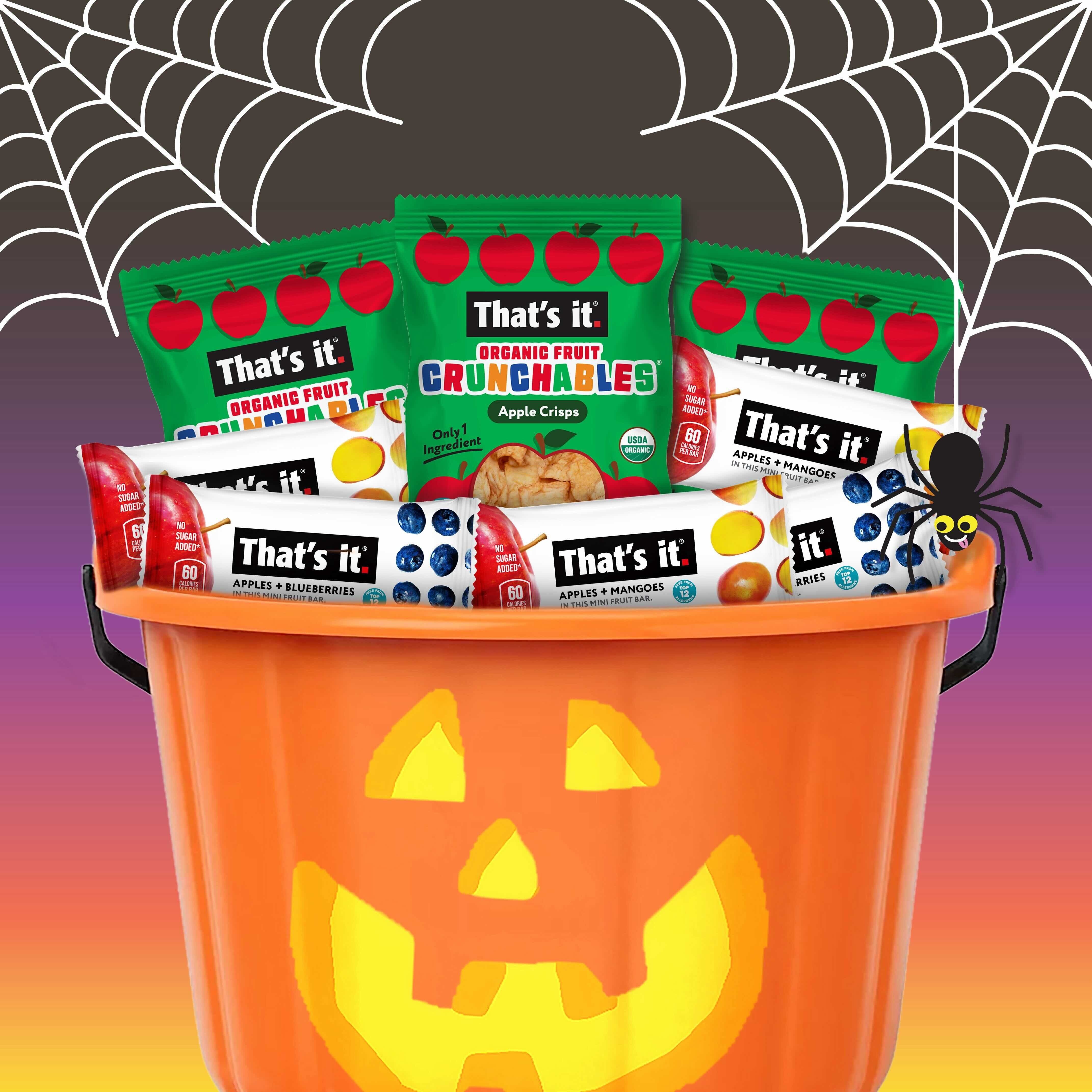 That’s it. is promoting Fruit Bars and Fruit Crunchables as alternatives for trick-or-treat handouts