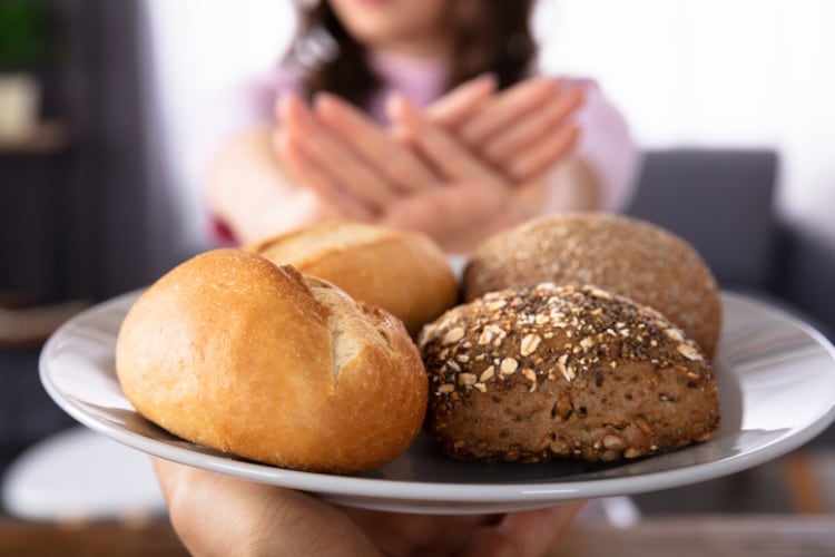 Person avoiding gluten