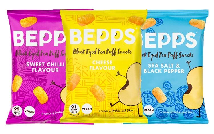 BEPPS – black-eyed pea puff snacks – secures major UK listing
