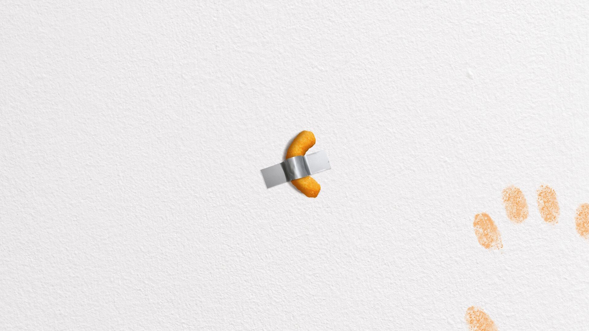 Cheetos puff duck tape art