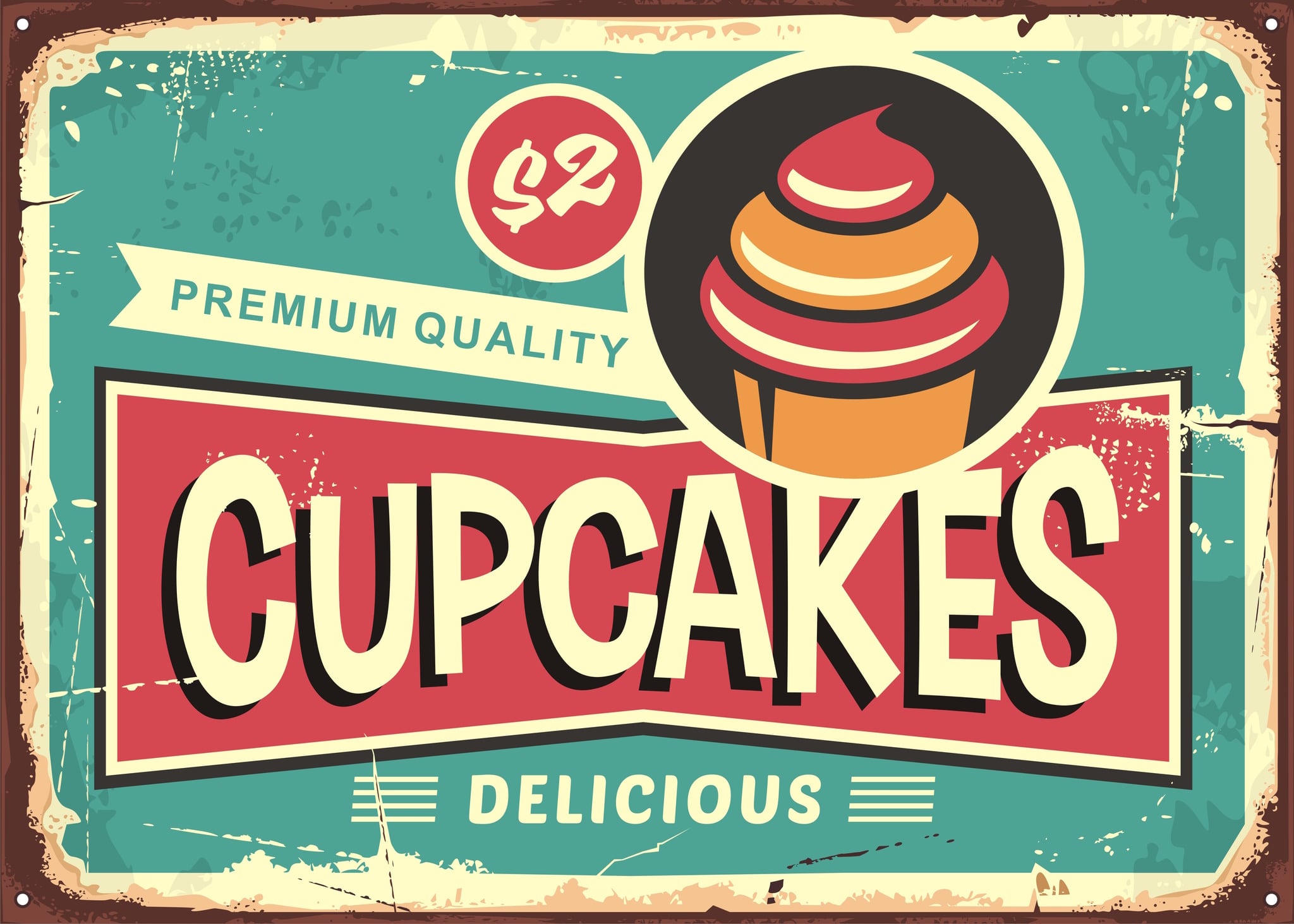 Retro sign for cupcakes lukeruk GettyImages