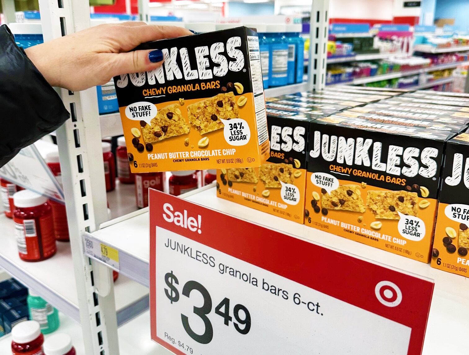 JUNKLESS chewy granola bars are rolling out in Target