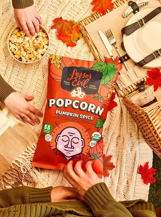 LesserEvil Pumpkin Spice Organic Popcorn