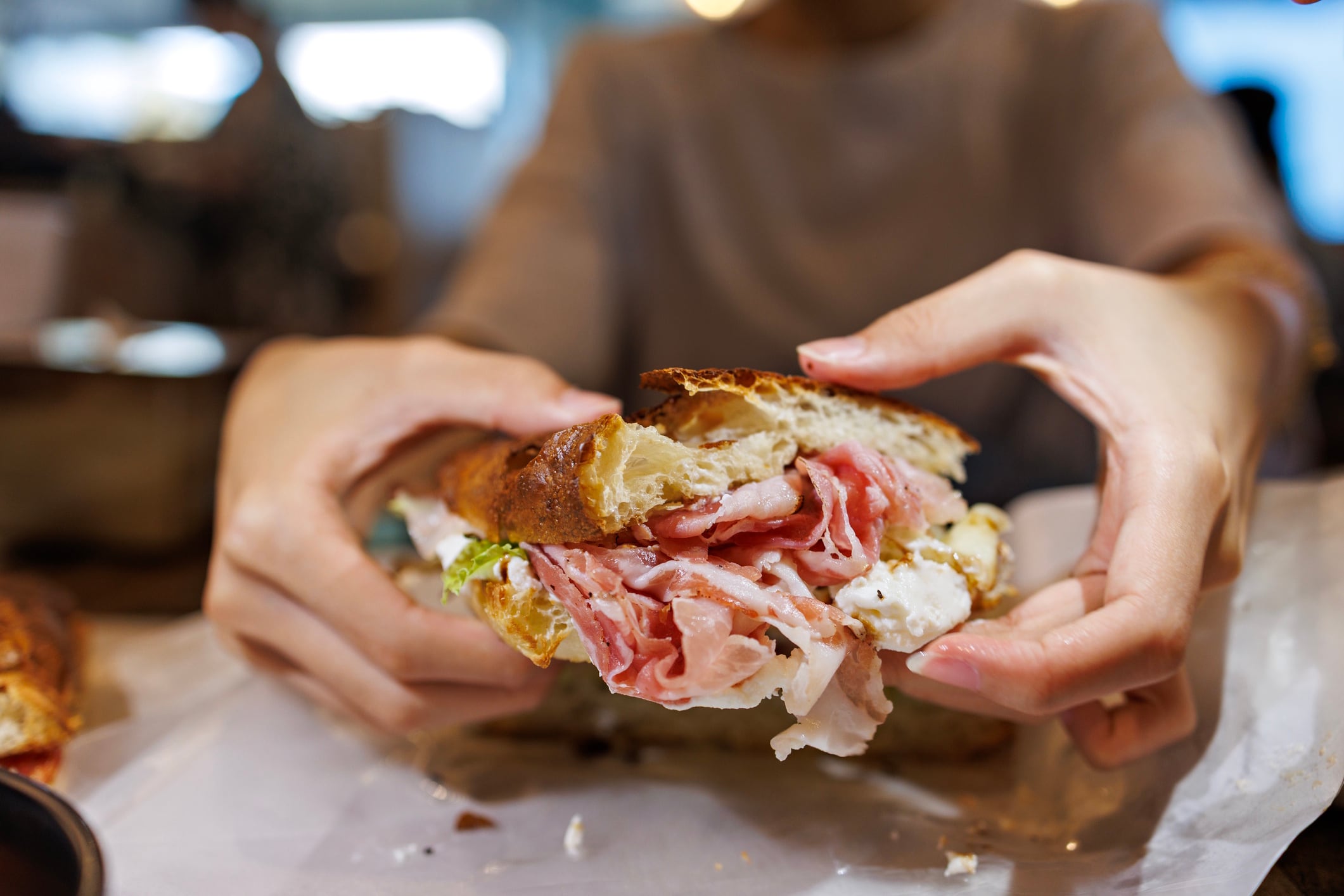 Italian focaccia sandwich with ham and cheese Thai Liang Lim GettyImages