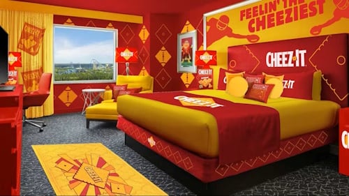 Kellanova turned Cheez-It into a sleepover experience with themed hotel rooms tied to its college football bowl games.