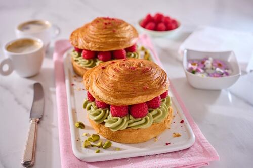 Croissant Rolls Raspberry & Pistachio Cream Lifestyle