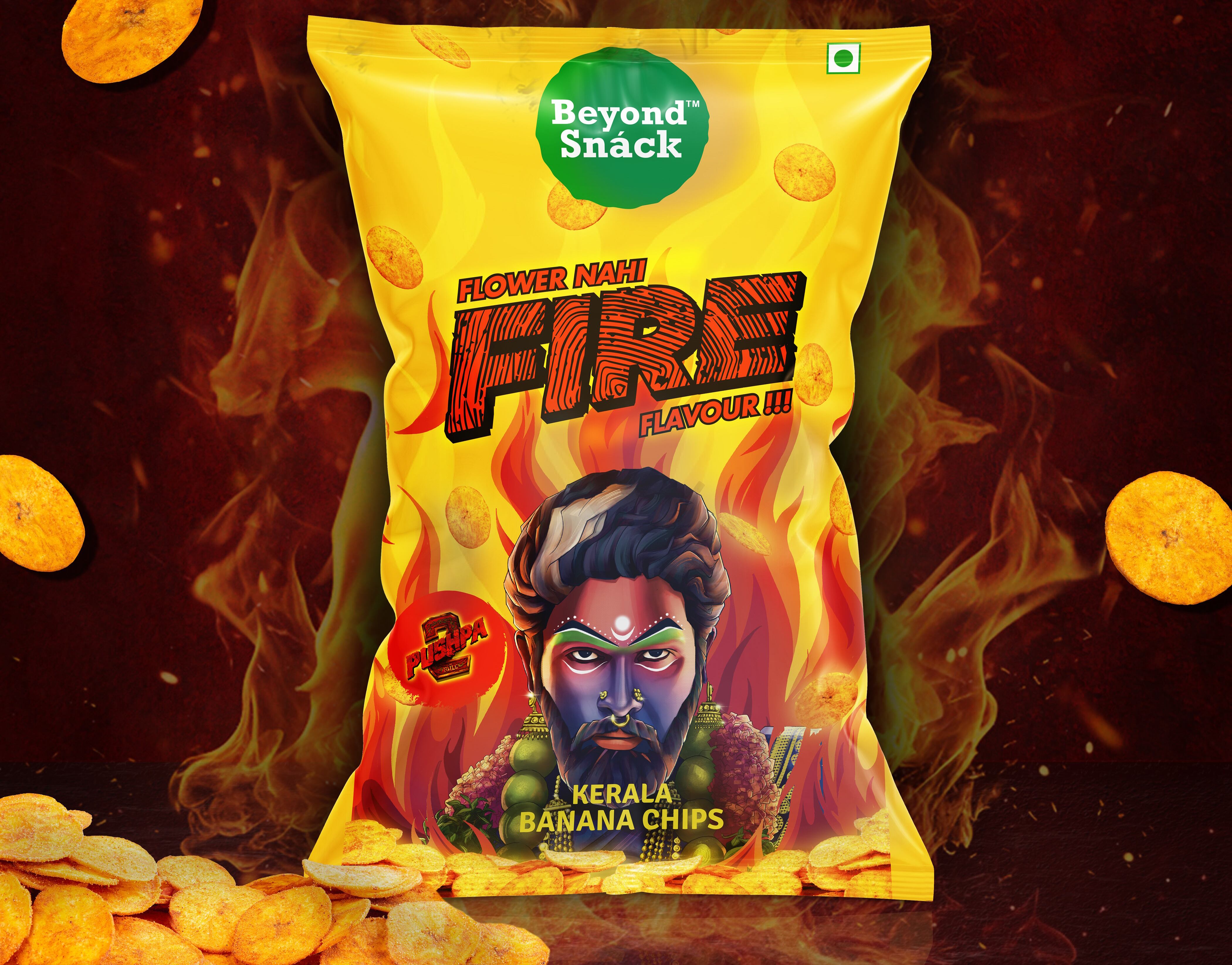 Beyond Snacks' Flower Nahi Fire banana chips