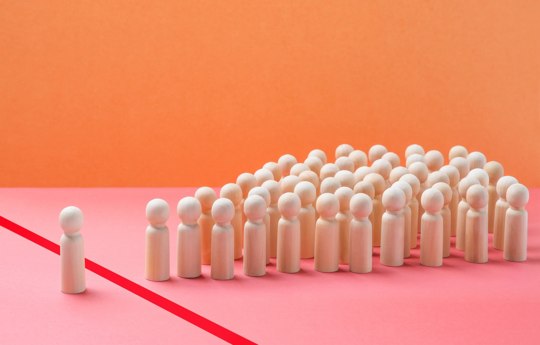 Depiction of being undecided.