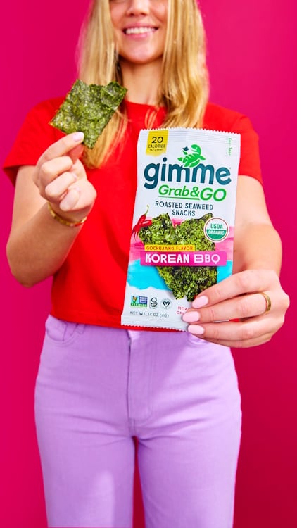 Seaweed brand Gimme has added Korean BBQ and Chili Lime to its Grab & Go range
