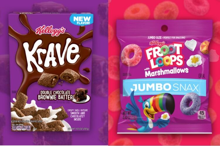 Kellogg's Krave and Kellogg's Froot Loops