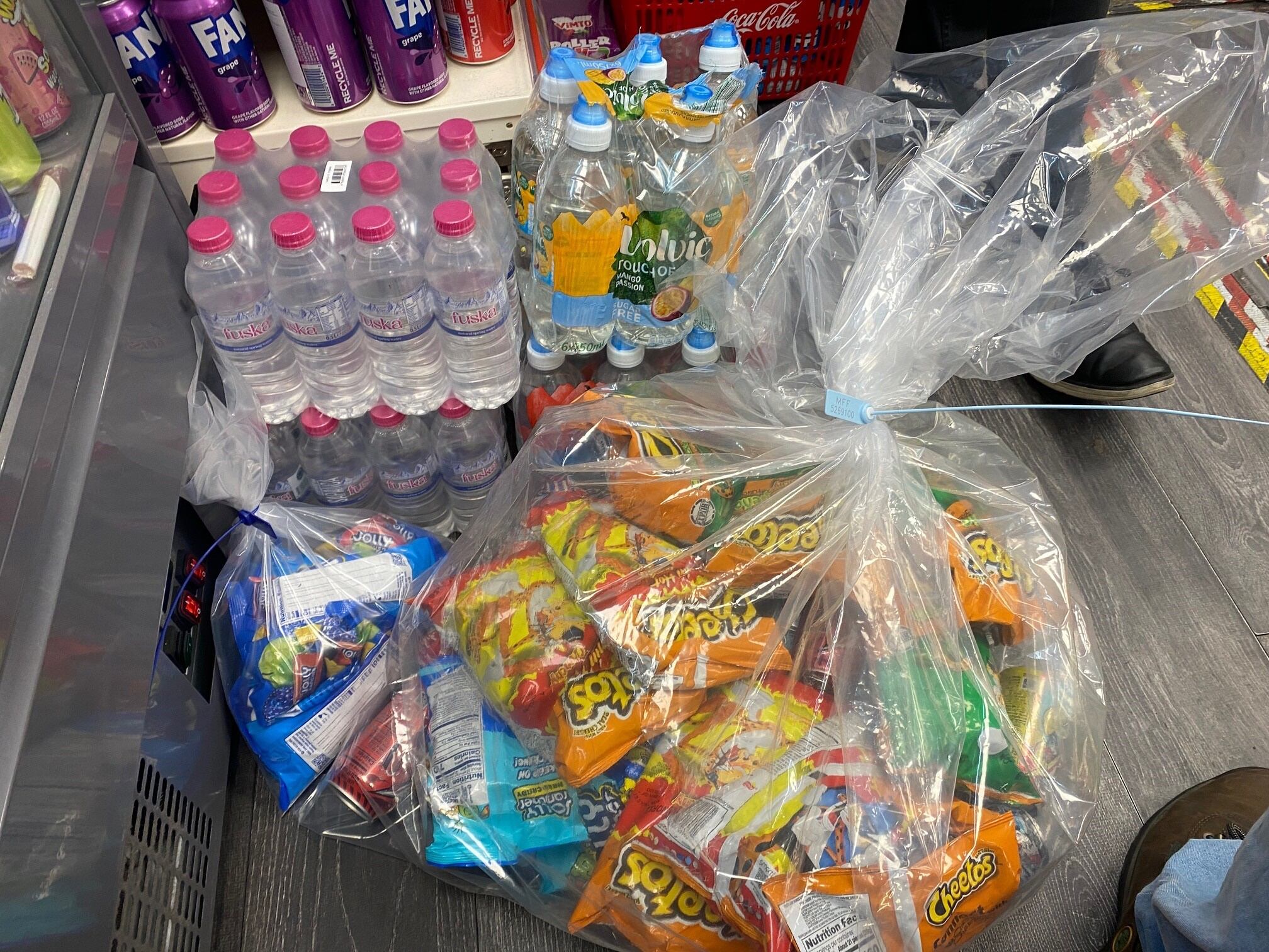 Confiscated snacks