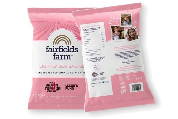 Fairfields Farm launches crisps in memory of a brave little ambassador who fought for brain tumour research